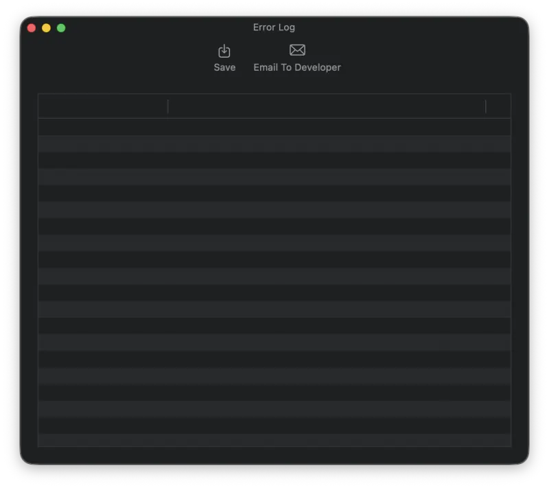 Pro Audio Converter Error Log window showing a list of failed encodings with details